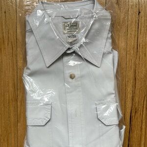 L.L. Bean Canvas shirt traditional fit Large Tall